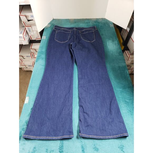 Old Navy Jeans Size 16 Womens Blue Stretch Denim Pants High Rise Ladies Flared - Picture 10 of 12